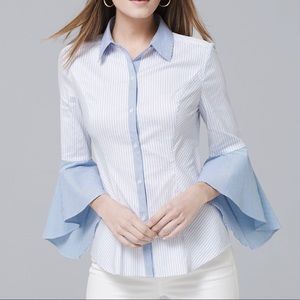 WHBM button-down bell cuffs NWT
